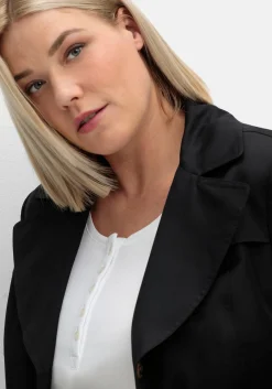 Kurzer Trenchcoat mit Gürtel, wasserabweisend<sheego Discount
