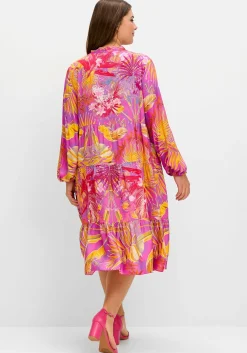 Kurzes Kaskadenkleid mit Alloverdruck<sheego loves miss goodlife Online