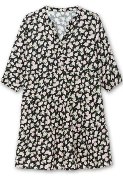 Kurzes Stufenkleid mit Blüten-Alloverdruck<sheego Outlet