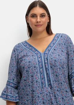 Kurzes Tunikakleid mit Zierband-Details<sheego Discount