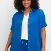 Kurzärmlige Hemdbluse aus Musselin<sheego Best