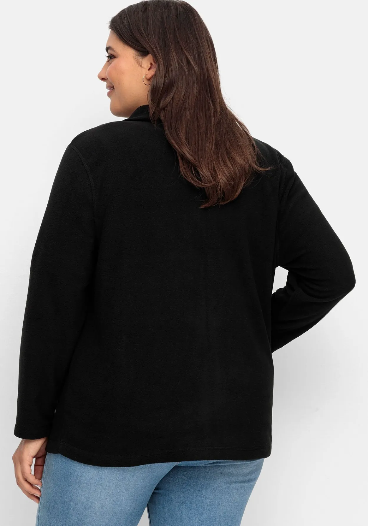 Kuschelige Fleecejacke mit Reißverschluss<sheego Sale