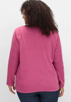 Kuschelige Fleecejacke mit Reißverschluss<sheego Fashion