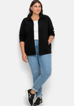 Kuschelige Fleecejacke mit Reißverschluss<sheego Sale