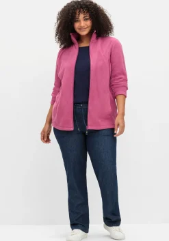 Kuschelige Fleecejacke mit Reißverschluss<sheego Fashion