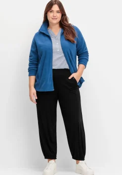 Kuschelige Fleecejacke mit Reißverschluss<sheego Outlet