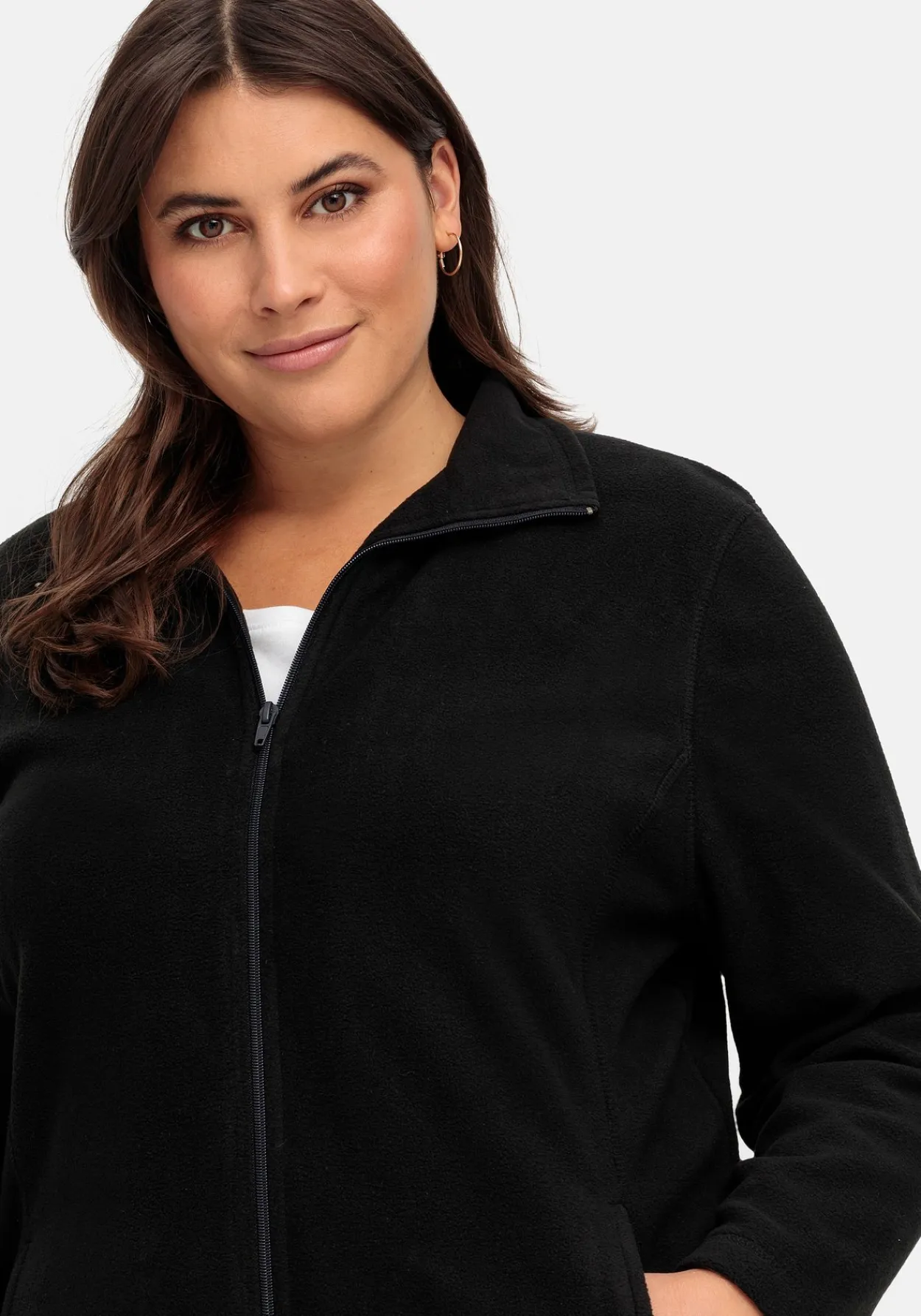Kuschelige Fleecejacke mit Reißverschluss<sheego Sale