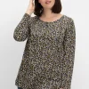 Langarmshirt aus Jersey mit Minimalprint<sheego Outlet