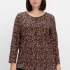 Langarmshirt aus Jersey mit Minimalprint<sheego Discount