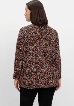 Langarmshirt aus Jersey mit Minimalprint<sheego Discount