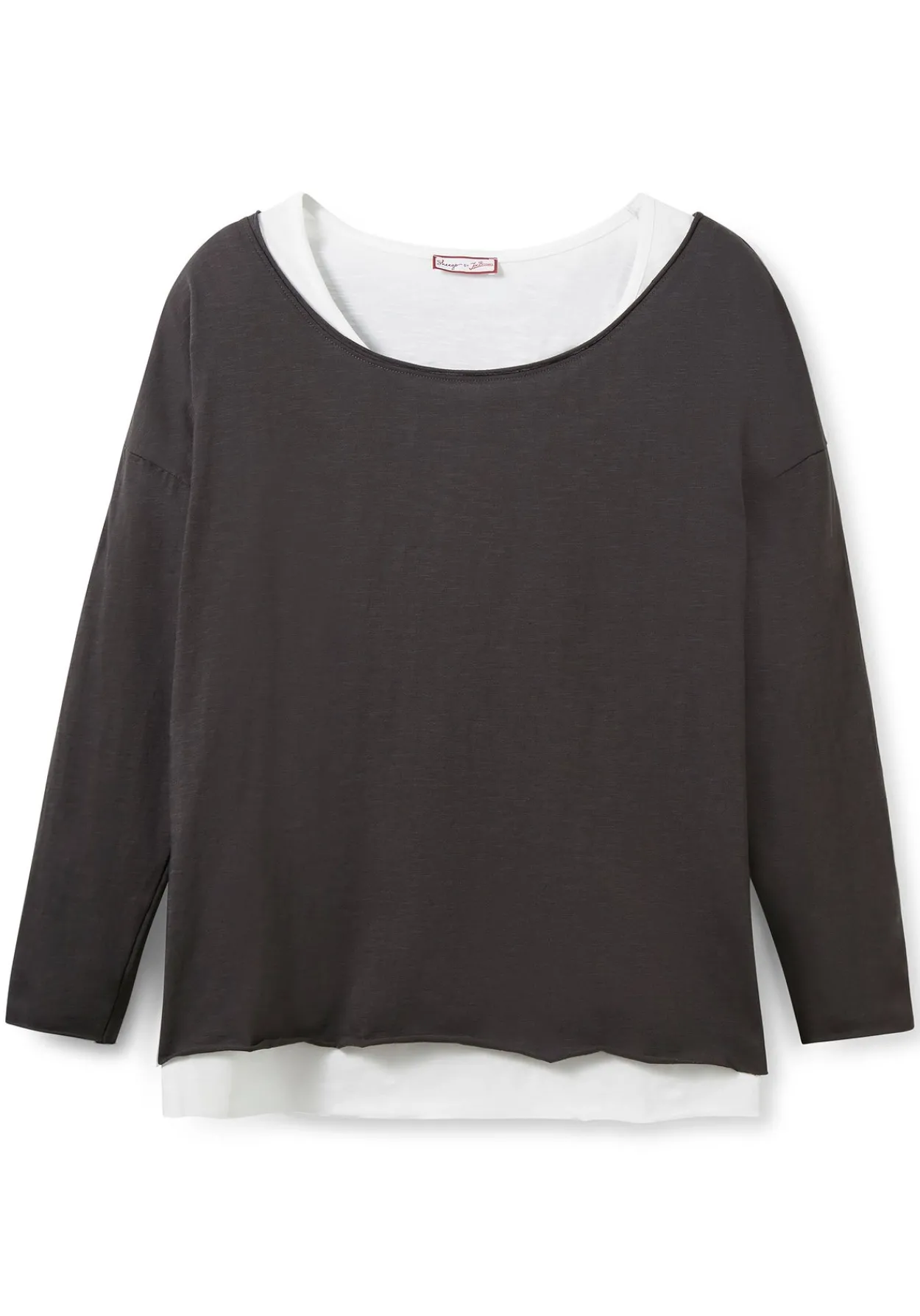 Langarmshirt im Layeringlook, mit Rollkanten<sheego by Joe Browns Discount