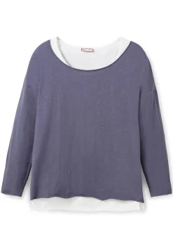 Langarmshirt im Layeringlook, mit Rollkanten<sheego by Joe Browns Discount
