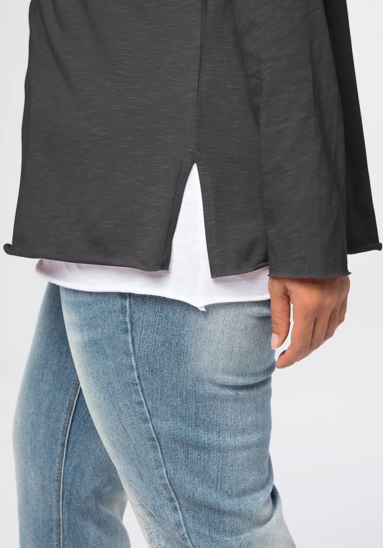 Langarmshirt im Layeringlook, mit Rollkanten<sheego by Joe Browns Discount
