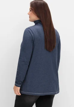 Langarmshirt in A-Linie, mit Stehkragen<sheego Clearance