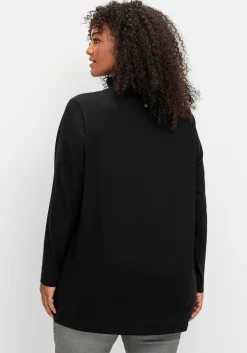 Langarmshirt in leichter A-Linie, mit Rollkragen<sheego Fashion