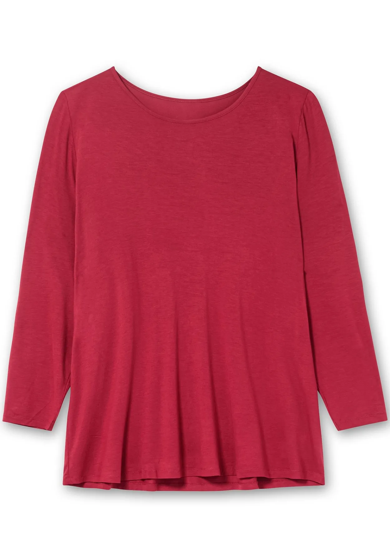 Langarmshirt in leichter A-Linie, mit Rundhalsausschnitt<sheego Hot