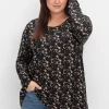 Langarmshirt mit Alloverdruck, in A-Linie<sheego Discount