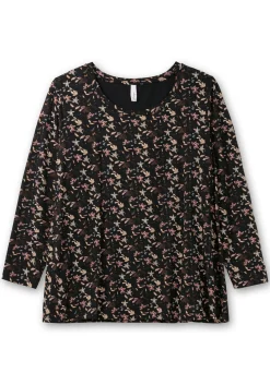 Langarmshirt mit Alloverdruck, in A-Linie<sheego Discount
