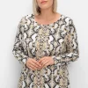 Langarmshirt mit Animalprint und Rundhalsausschnitt<sheego Outlet