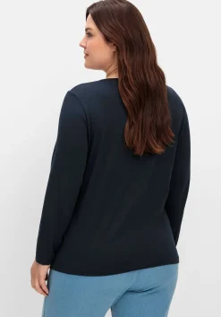 Langarmshirt mit bedrucktem Vorderteil<sheego Best