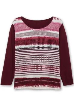 Langarmshirt mit bedrucktem Vorderteil<sheego Online