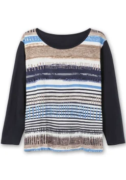 Langarmshirt mit bedrucktem Vorderteil<sheego Best