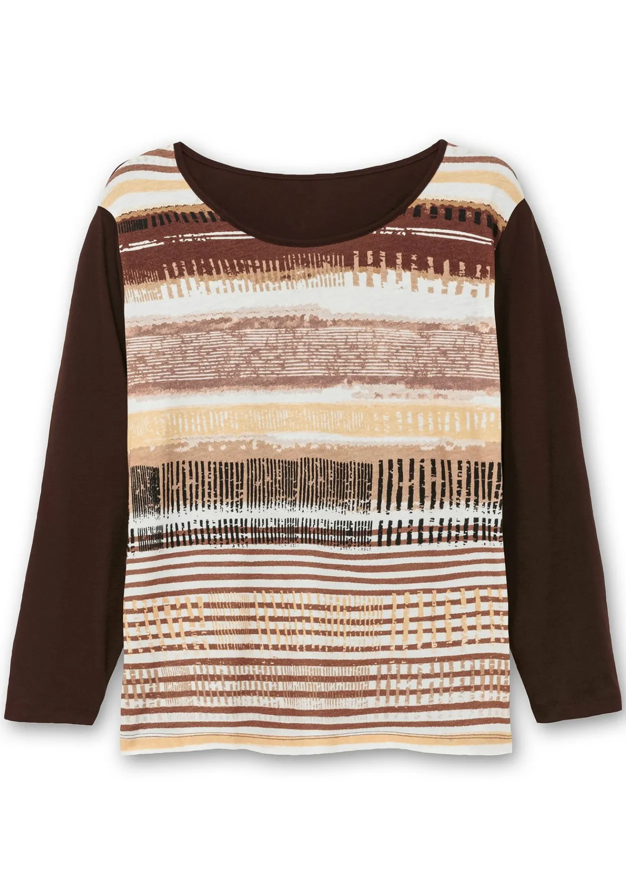 Langarmshirt mit bedrucktem Vorderteil<sheego Best