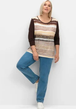Langarmshirt mit bedrucktem Vorderteil<sheego Best