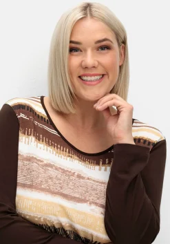 Langarmshirt mit bedrucktem Vorderteil<sheego Best
