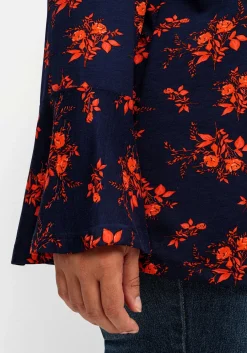 Langarmshirt mit Biesen und Volantärmeln<sheego by Joe Browns Online