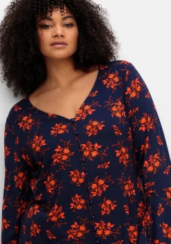 Langarmshirt mit Biesen und Volantärmeln<sheego by Joe Browns Online