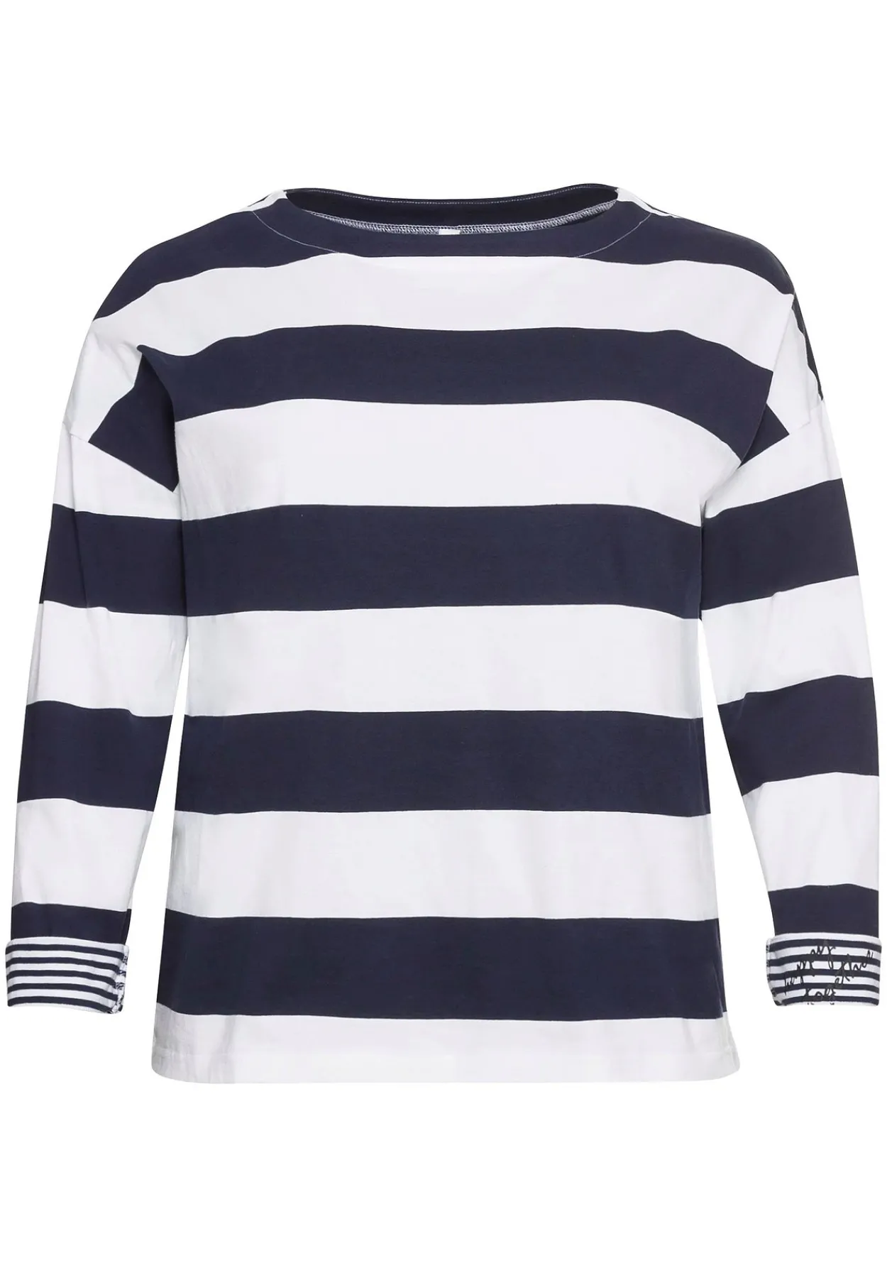 Langarmshirt mit Blockstreifen und U-Boot-Ausschnitt<sheego Best