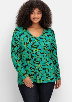 Langarmshirt mit floralem Alloverprint<sheego by Joe Browns Outlet