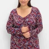 Langarmshirt mit floralem Alloverdruck<sheego Discount
