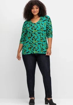 Langarmshirt mit floralem Alloverprint<sheego by Joe Browns Outlet