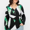 Langarmshirt mit Grafikprint und Reißverschluss<sheego New