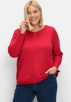 Langarmshirt mit Gummizug am Saum<sheego Best