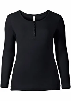 Langarmshirt mit Knopfleiste<sheego Fashion