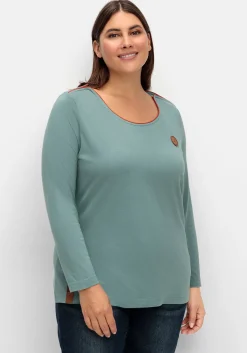 Langarmshirt mit Kontrastpaspeln<sheego x Collection L. New