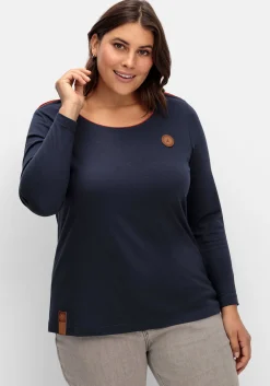 Langarmshirt mit Kontrastpaspeln<sheego x Collection L. Online
