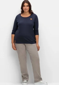 Langarmshirt mit Kontrastpaspeln<sheego x Collection L. Online
