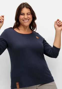 Langarmshirt mit Kontrastpaspeln<sheego x Collection L. Online