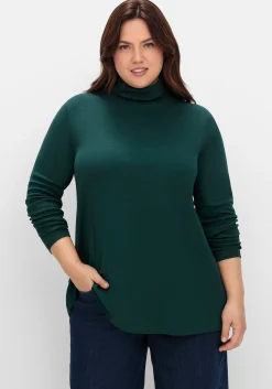 Langarmshirt mit Rollkragen, in A-Linie<sheego Sale