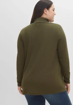 Langarmshirt mit Rollkragen, in A-Linie<sheego Hot