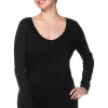Langarmshirt mit Rundhalsausschnitt, in Rippqualität<sheego Fashion