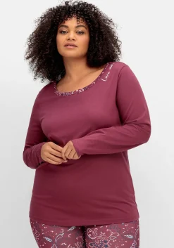 Langarmshirt mit Stickerei und Zierbändern hinten<sheego by Joe Browns Online