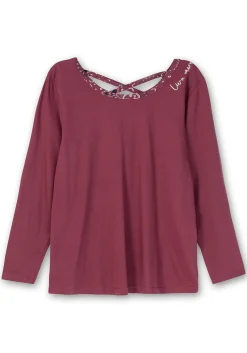 Langarmshirt mit Stickerei und Zierbändern hinten<sheego by Joe Browns Online