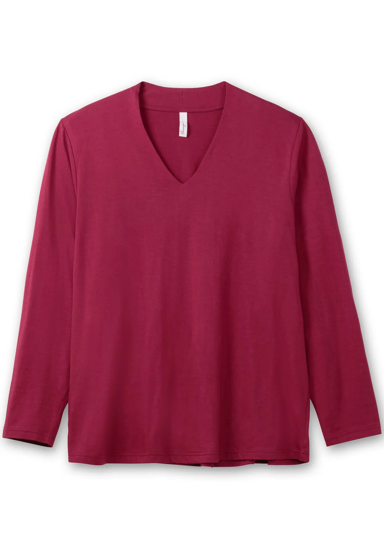 Langarmshirt mit V-Ausschnitt, vorn doppellagig<sheego Outlet