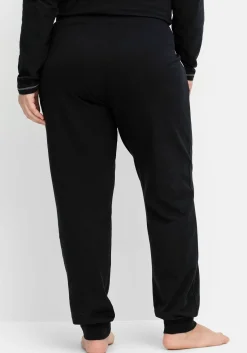 Lange Schlafhose mit schmalem Bein und Kontrastdetails<sheego Best