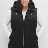 Lange Steppweste im Lagenlook, mit Kapuze<sheego Hot